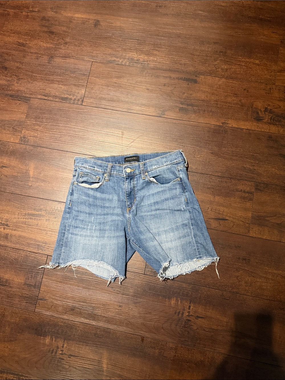 Banana Republic Light Blue Distressed Denim Cutoff Shorts